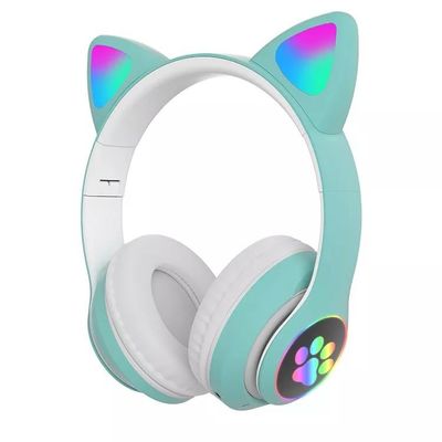 Bluetooth noir Cat Headphones, écouteurs sans fil pliables de Bluetooth