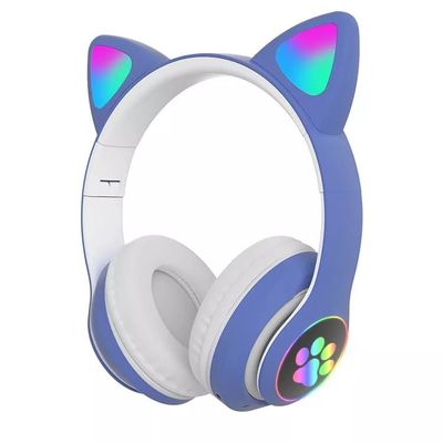 Bluetooth noir Cat Headphones, écouteurs sans fil pliables de Bluetooth