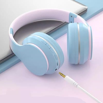 Écouteurs de Bluetooth d'ABS au-dessus d'oreille, écouteurs légers pliables avec la basse profonde
