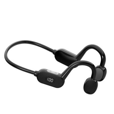 Écouteurs sans fil imperméables de Bluetooth de conduction d'os pas dans l'oreille