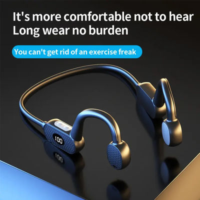 Écouteurs sans fil imperméables de Bluetooth de conduction d'os pas dans l'oreille