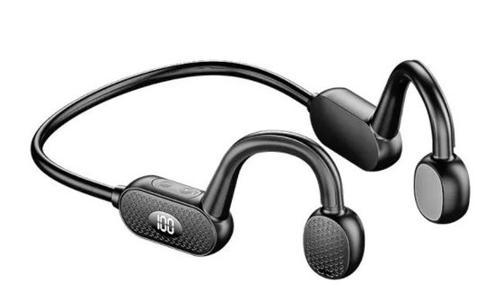 Écouteurs sans fil imperméables de Bluetooth de conduction d'os pas dans l'oreille