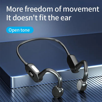 Écouteurs sans fil imperméables de Bluetooth de conduction d'os pas dans l'oreille
