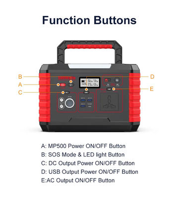 140400 MAh Emergency Portable Power Station 500W rechargeable