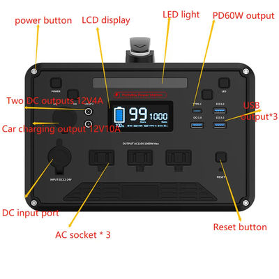 centrale portative de secours de 1000W 400000mah 12kg pour des outils