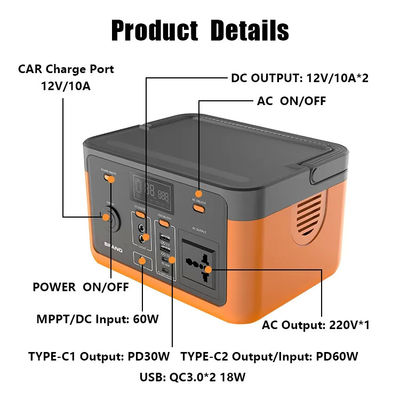 batterie portative solaire libre 3.6kg de la centrale de groupe électrogène 300W Lifepo4