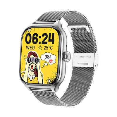 Taux cardiaque Pression sanguine Sang Traqueur d'oxygène Fitness Résistant à l'eau Smartwatch pour Android