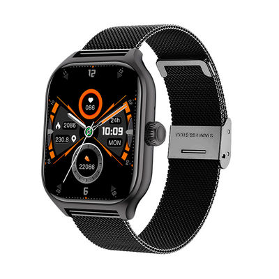 Taux cardiaque Pression sanguine Sang Traqueur d'oxygène Fitness Résistant à l'eau Smartwatch pour Android